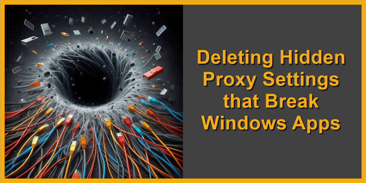 Deleting Hidden Proxy Settings that Break Windows Apps