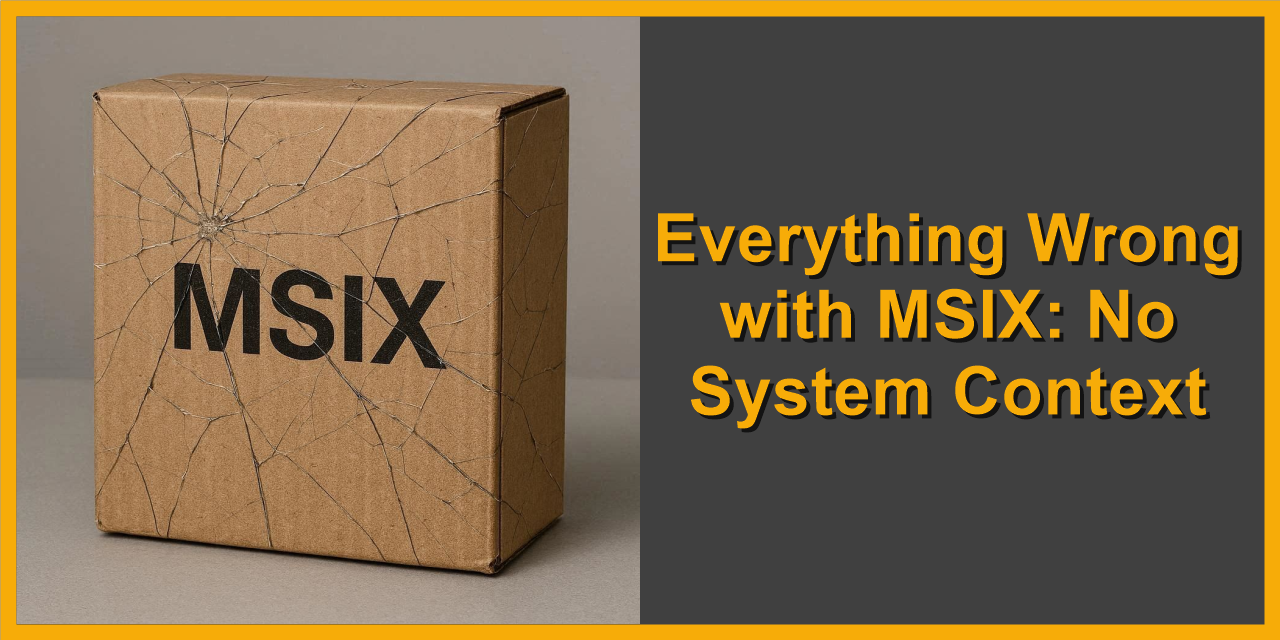 Everything Wrong with MSIX: No System Context