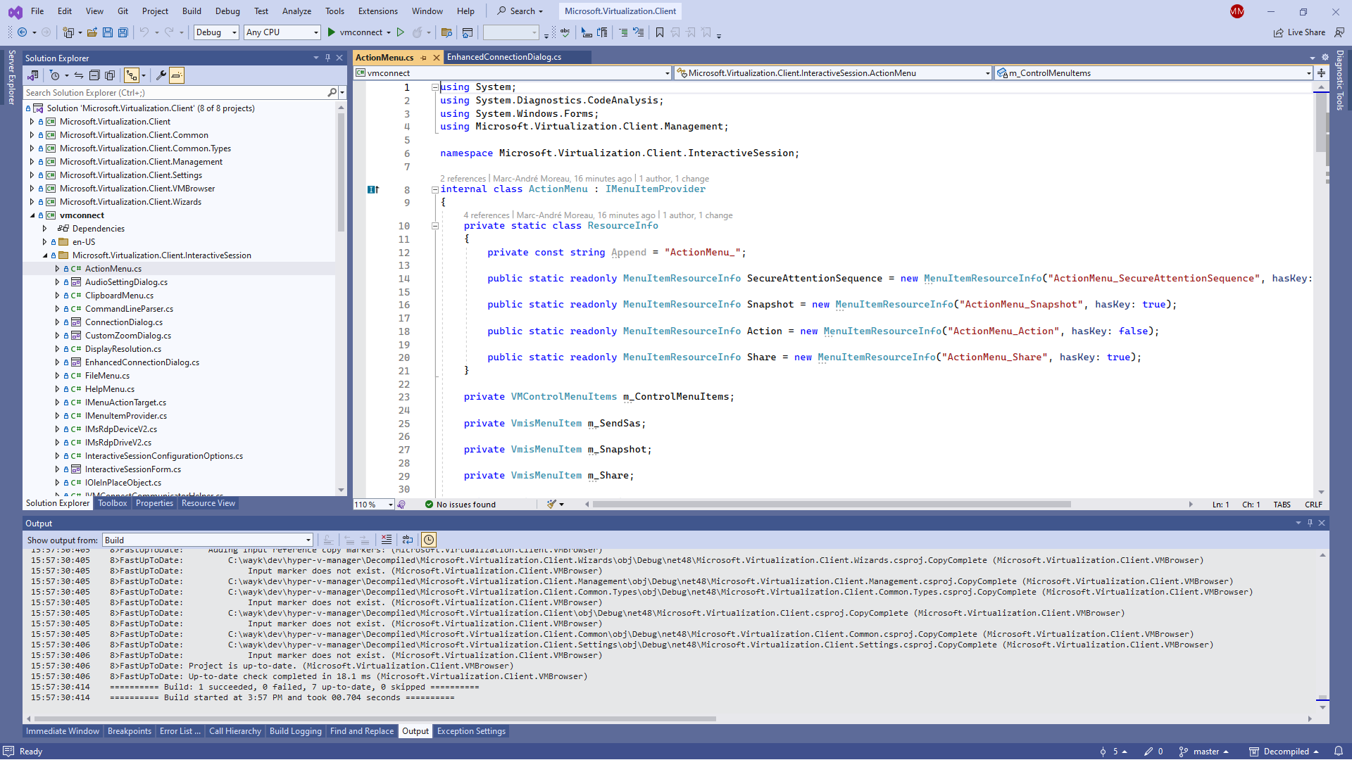 Automated Decompiled Visual Studio Project