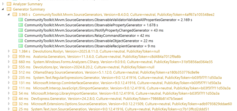 MSBuild Log Analyzers and Generators