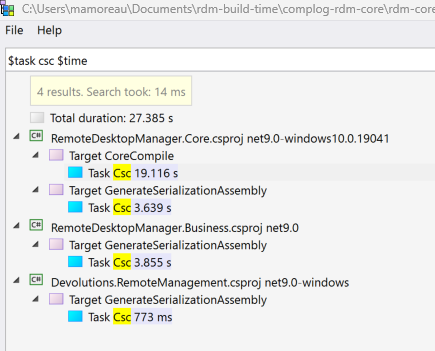 MSBuild Log Analyzers and Generators
