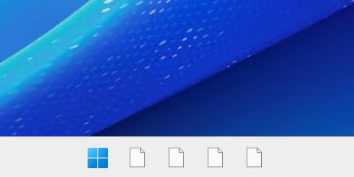 blank pinned app icons in taskbar