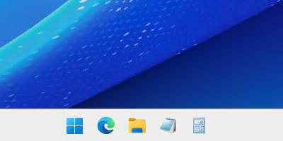 customized pinned apps in taskbar