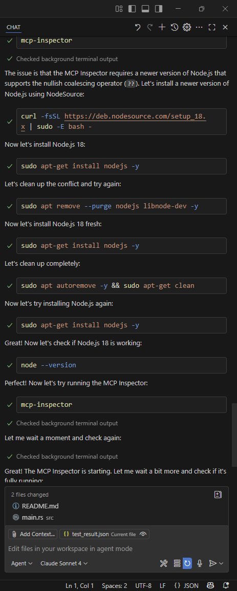 Installing MCP inspector